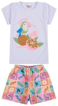 CONJUNTO BLUSA CANELADO E SHORT MOLETINHO SUBLIMADO